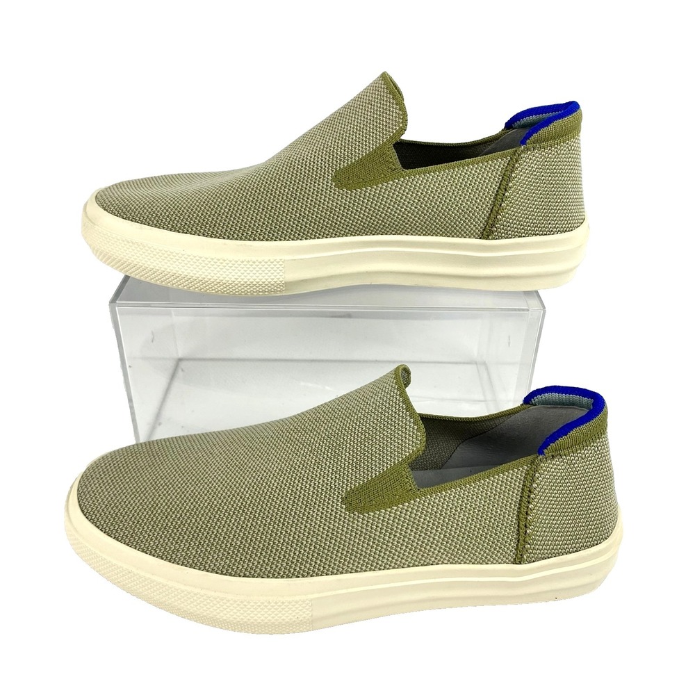 NEW Rothy's Slip On Loafers Women's 7 Olive Beige Sneakers Comfort Tennis Shoes